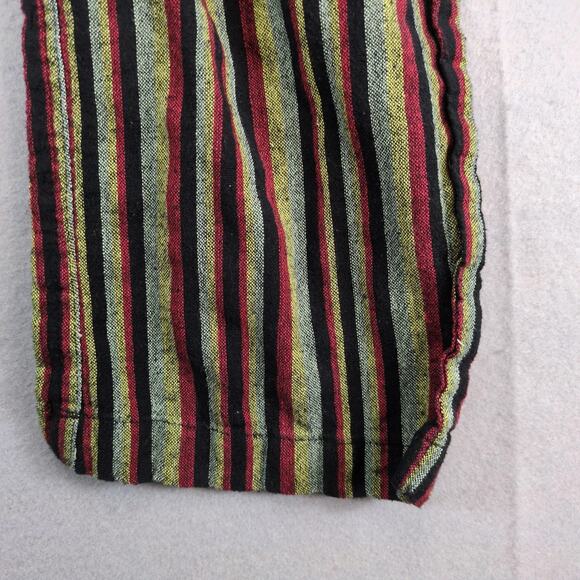 Earthbound Trading Co Striped Cotton Pants Women's S Nepal Elastic Waist Hippie - Picture 10 of 10